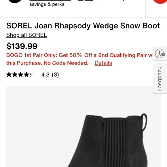 Sorel Joan Rhapsody wedge boot - Picture 3 of 6